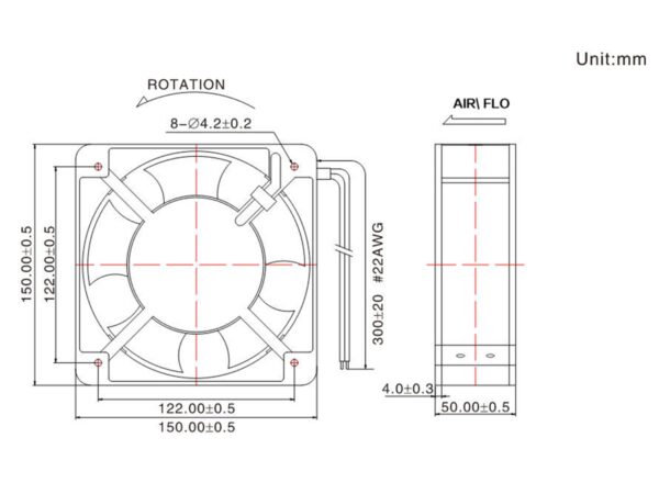 150x150x50mm AC Axial Fan, 110V220V, BallSleeve-2.jpg